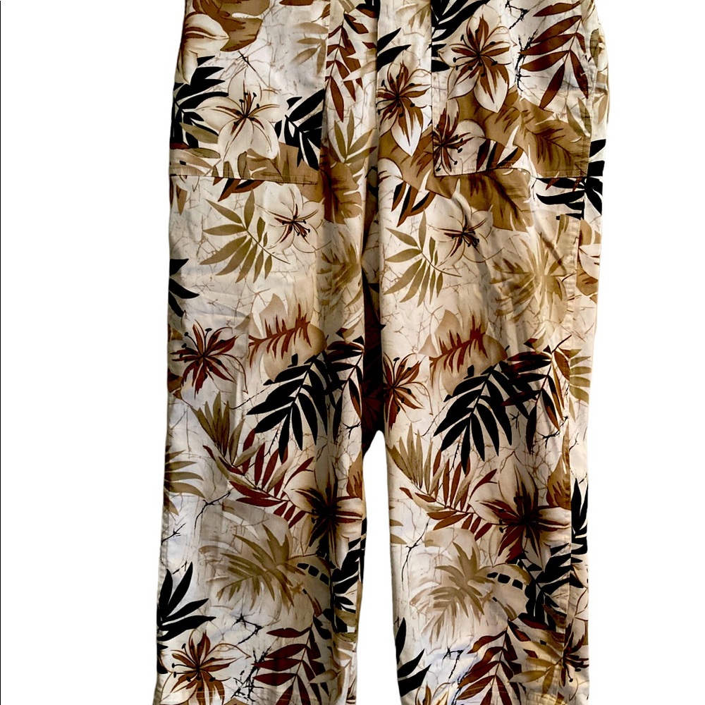 Chico’s Design Brown/Black Tropical Design Pants